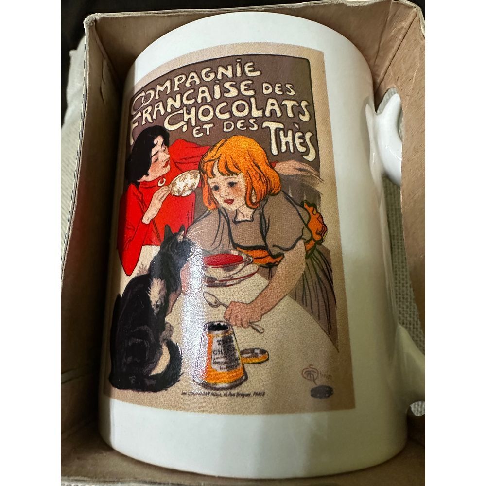 Compagnie Francaise des Chocolats Mug Vintage French Design Ceramic 1998 Coffee